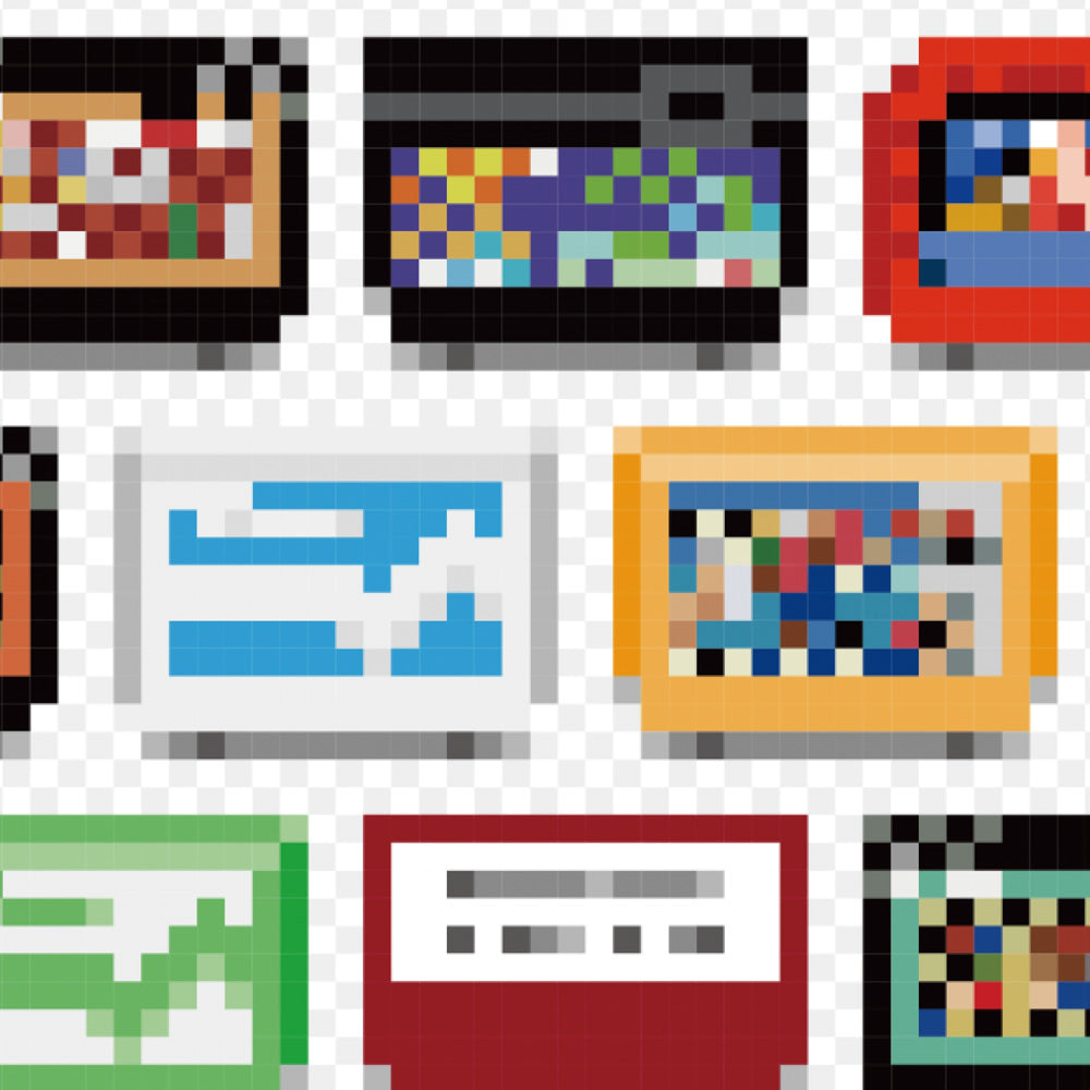 【サンプル】はがせるミューラル壁紙 シールタイプ WALLTZ ウォルツ 江南匡晃 Pixel Cartridge TWZ-PXCT