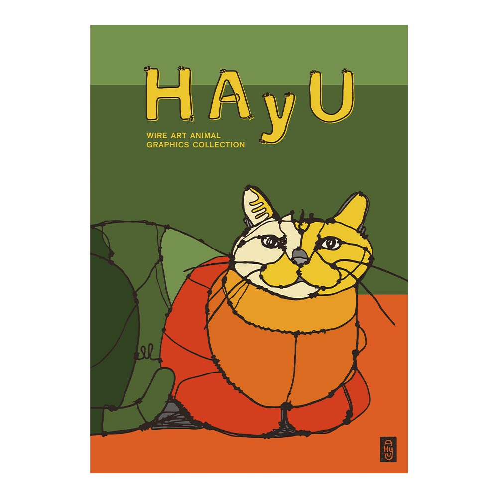 アートポスター のりなし A3サイズ WALLTZ ウォルツ HAyU 小川学 HAyU ANIMAL ART POSTER Multi color ネコ NWZ-HYAP01