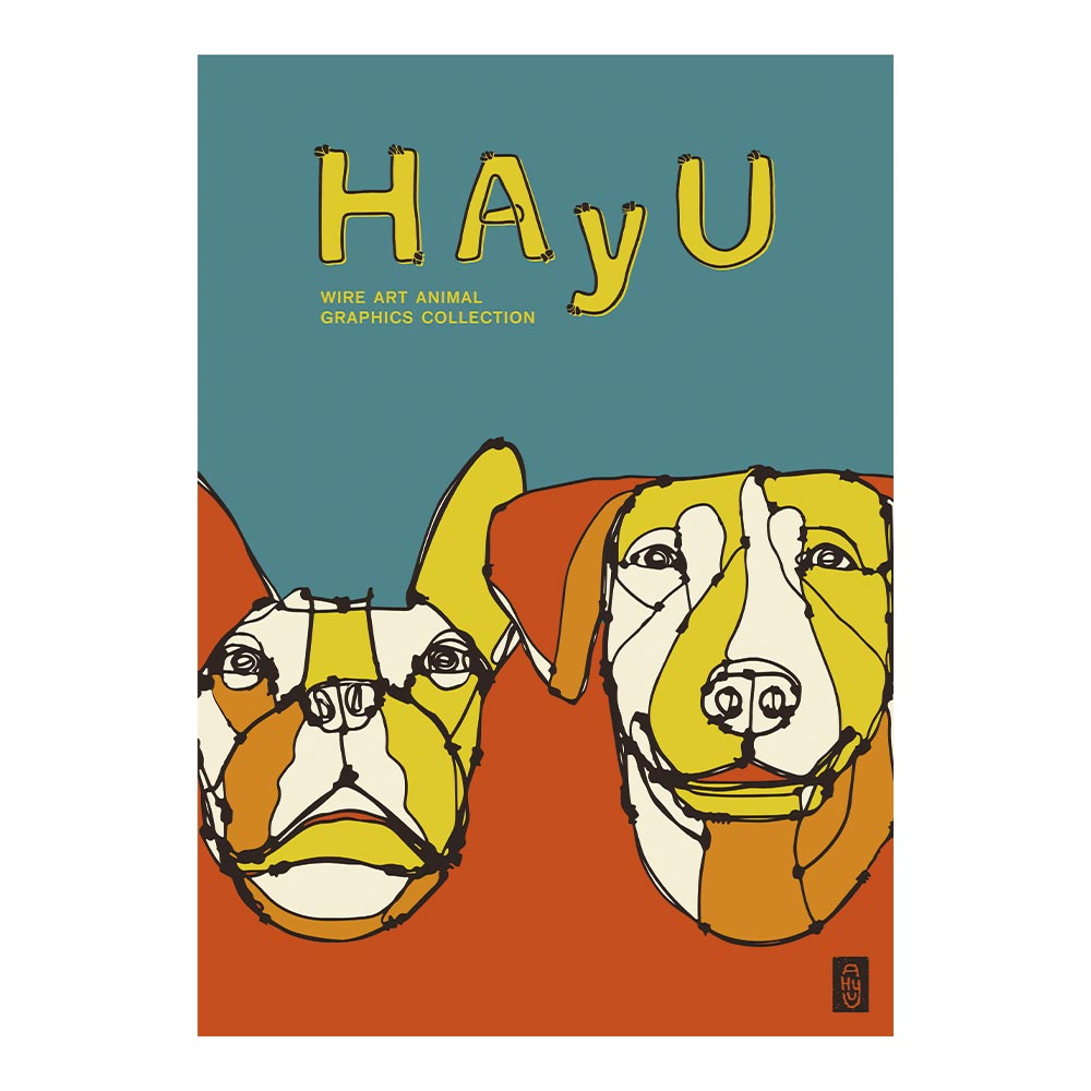 アートポスター のりなし A3サイズ WALLTZ ウォルツ HAyU 小川学 HAyU ANIMAL ART POSTER Multi color イヌ NWZ-HYAP02