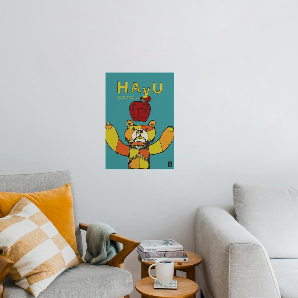 【卸専用】アートポスター のりなし A3サイズ WALLTZ ウォルツ HAyU 小川学 HAyU ANIMAL ART POSTER Multi color HAyUベア NWZ-HYAP06