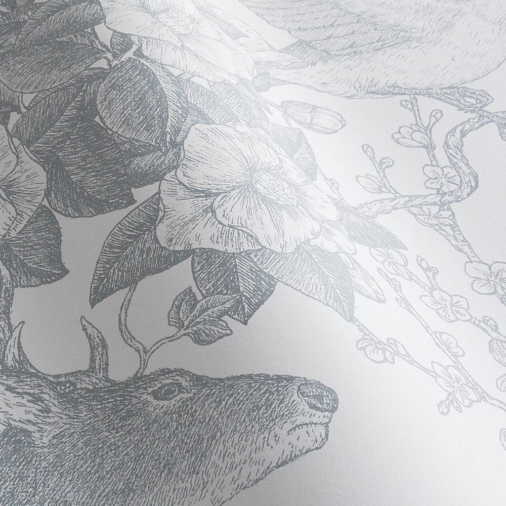 【卸専用】はがせる壁紙 シールタイプ WALLTZ ウォルツ 村山大明 Japanese forest Double Gray TWZ-JFDGY (49cm×3.3mサイズ)