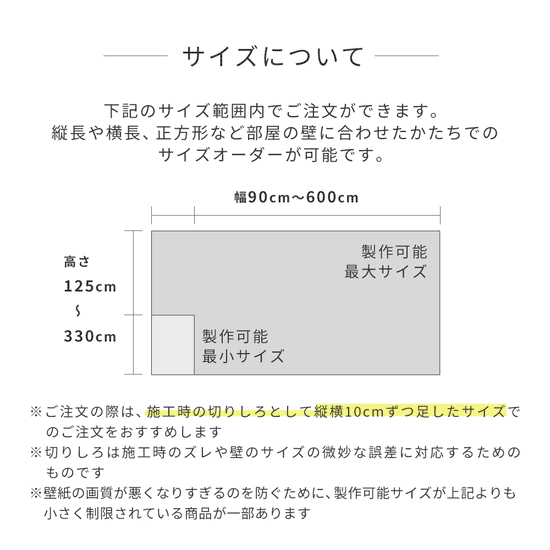 製作可能サイズについて