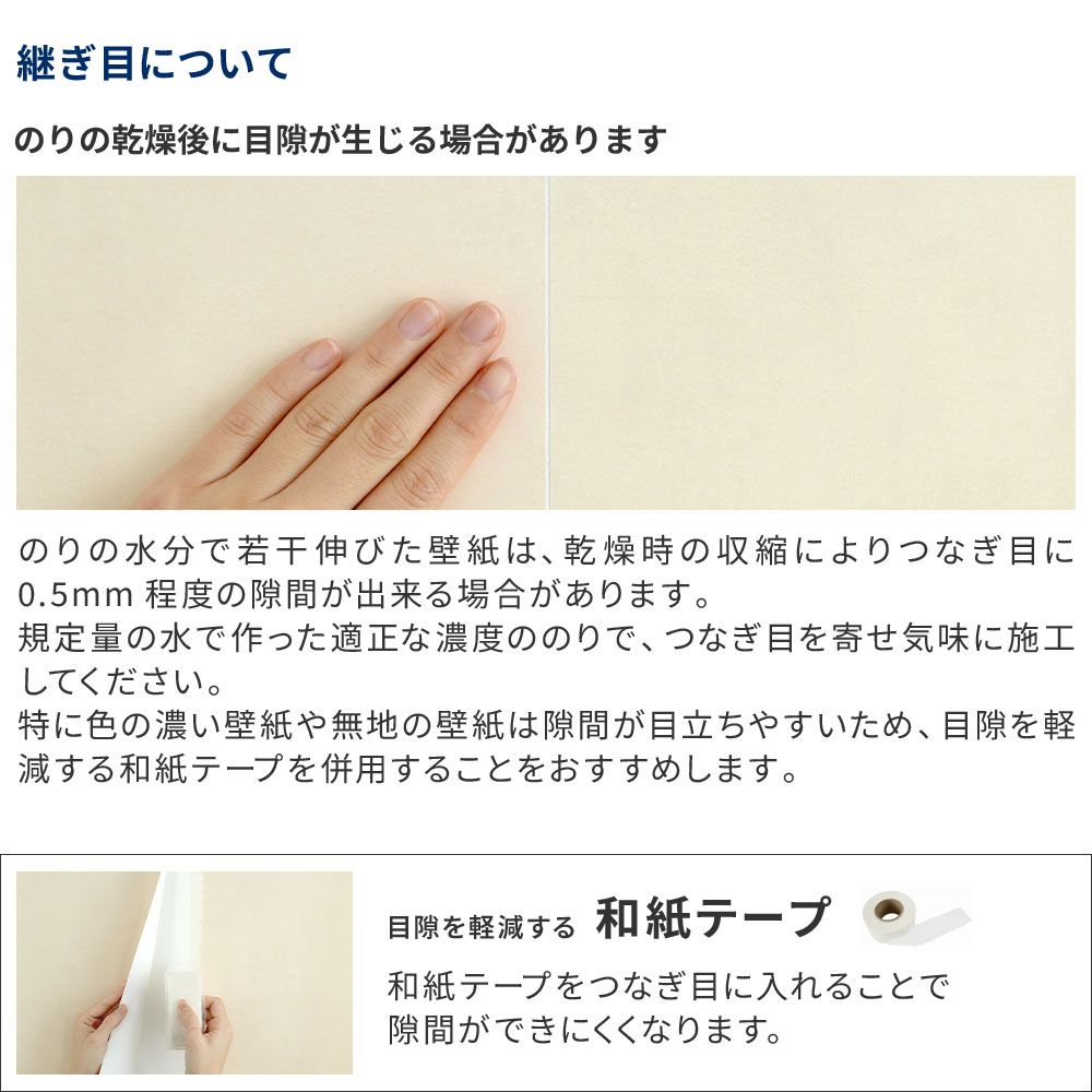 壁紙の継ぎ目について