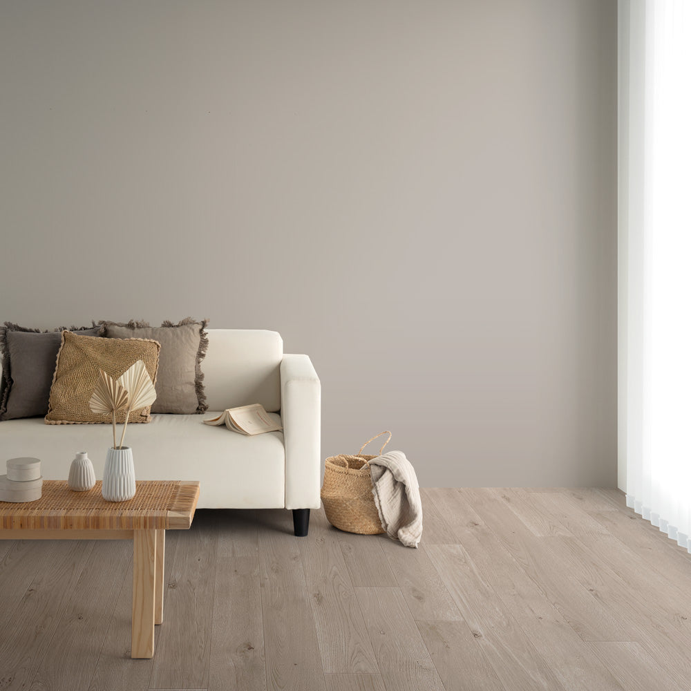 Y25-2928 壁紙 のり付き クロス / ルノン / フレッシュ グレーの無地【10m+施工道具セット】