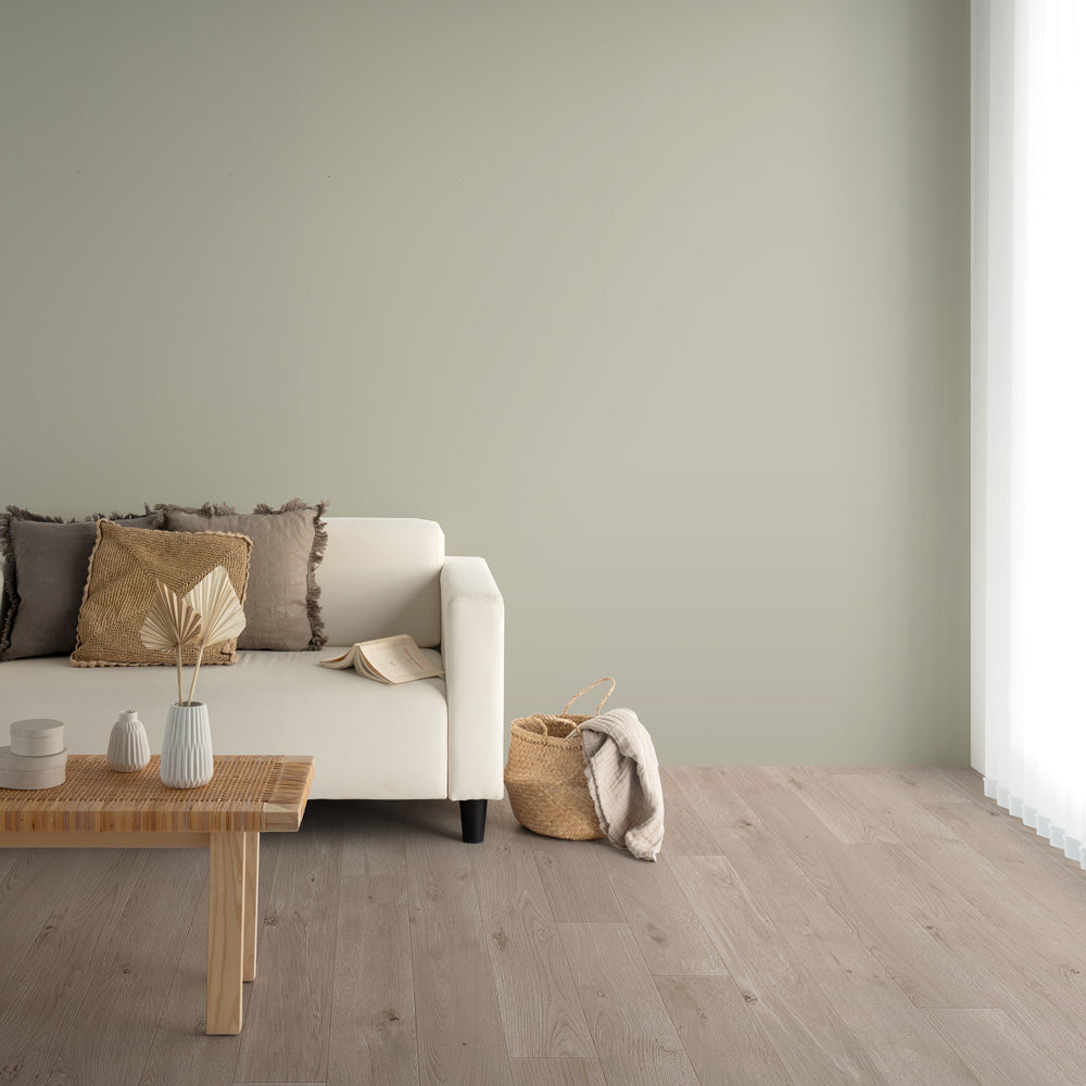 Y25-2937 壁紙 のりなし クロス / ルノン / フレッシュ グレーの無地【1m単位切り売り】