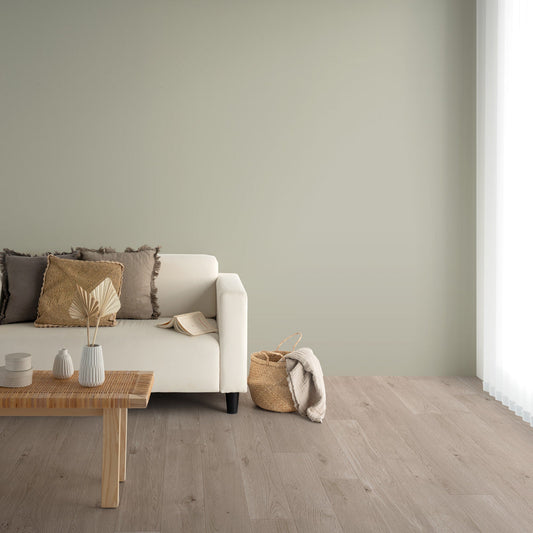 Y25-2937 壁紙 のりなし クロス / ルノン / フレッシュ グレーの無地【1m単位切り売り】