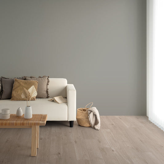 Y25-2938 壁紙 のり付き クロス / ルノン / フレッシュ グレーの無地【10m+施工道具セット】