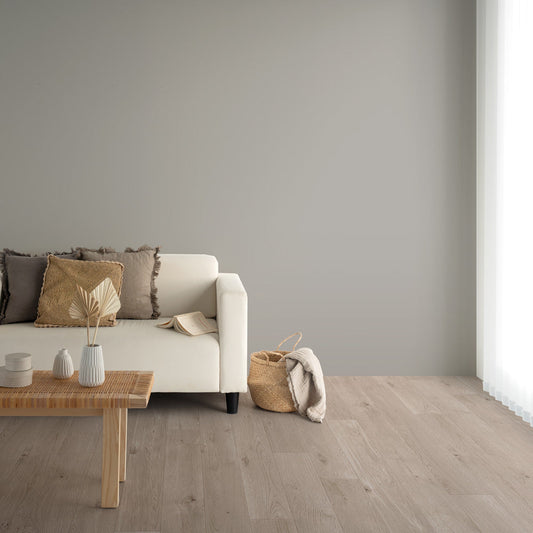 Y25-2942 壁紙 のり付き クロス / ルノン / フレッシュ グレーの無地【15mパック】