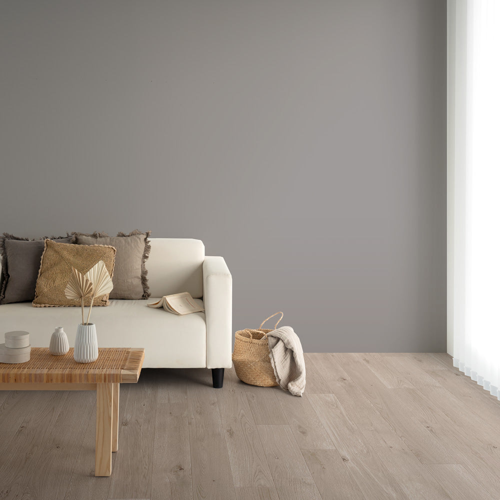 Y25-2943 壁紙 のり付き クロス / ルノン / フレッシュ グレーの無地【30m+施工道具セット】