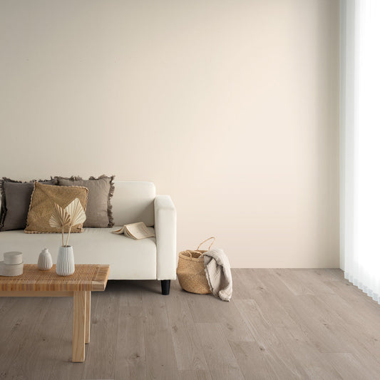 Y25-2955 壁紙 のり付き クロス / ルノン / フレッシュ グレーの無地【15m+施工道具セット】