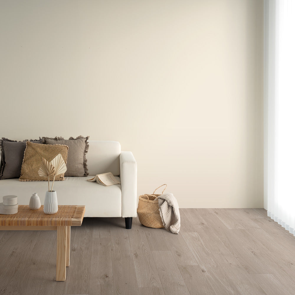 Y25-2956 壁紙 のり付き クロス / ルノン / フレッシュ グレーの無地【15m+施工道具セット】