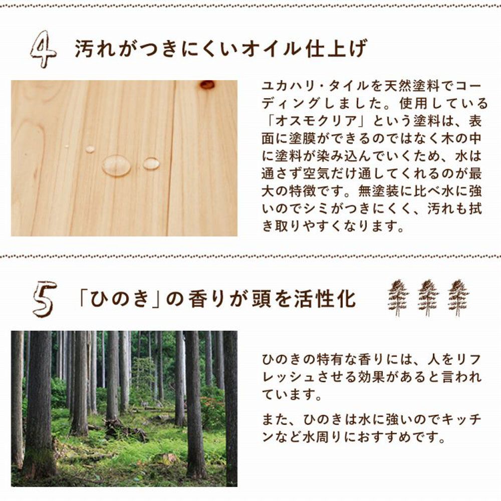 置くだけ ユカハリ・タイル ひのき (クリア) 50cm×50cm×厚み1.35cm ×8枚セット (約2平米)