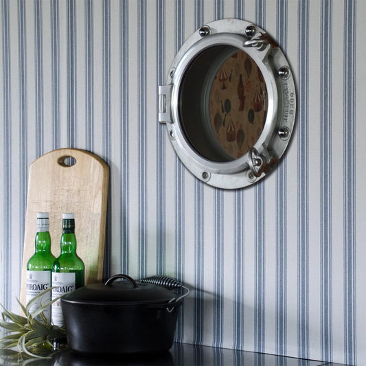 【在庫限り】 のりなし壁紙 サンゲツ×本舗オリジナル Harelu / linen / Nautic Blue 50m巻 ZC4022