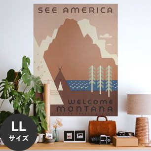 Hattan Art Poster ハッタンアートポスター See America. Welcome to Montana / HP-00074 LLサイズ(90cm×120cm)