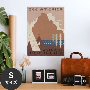Hattan Art Poster ハッタンアートポスター See America. Welcome to Montana / HP-00074 Sサイズ(34cm×45cm)