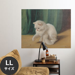 Hattan Art Poster ハッタンアートポスター Cat with Ladybird / HP-00218 LLサイズ(114cm×90cm)