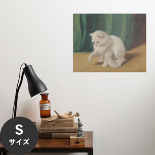 Hattan Art Poster ハッタンアートポスター Cat with Ladybird / HP-00218 Sサイズ(45cm×36cm)