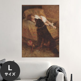 Hattan Art Poster ハッタンアートポスター Sleeping Child with Dog / HP-00295 Lサイズ(64cm×90cm)