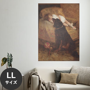 Hattan Art Poster ハッタンアートポスター Sleeping Child with Dog / HP-00295 LLサイズ(90cm×126cm)