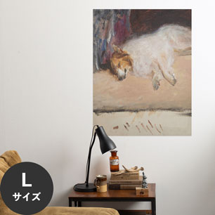 Hattan Art Poster ハッタンアートポスター Study of a sleeping dog  / HP-00297 Lサイズ(70cm×90cm)