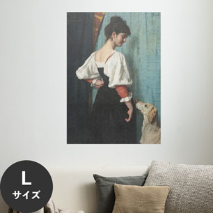 Hattan Art Poster ハッタンアートポスター Portrait of a young Woman with the Dog / HP-00303 Lサイズ(64cm×90cm)
