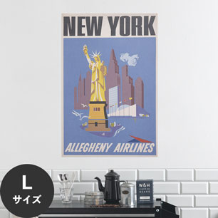 Hattan Art Poster ハッタンアートポスター New York - Allegheny Airlines / HP-00340 Lサイズ(60cm×90cm)