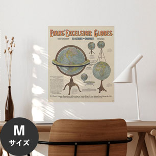 Hattan Art Poster ハッタンアートポスター Evans' Excelsior globes / HP-00370 Mサイズ(45cm×52cm)