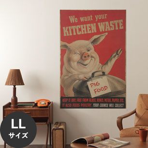 Hattan Art Poster ハッタンアートポスター We want your kitchen waste / HP-00408 LLサイズ(90cm×134cm)