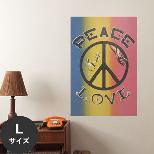 Hattan Art Poster ハッタンアートポスター Peace, love / HP-00482 Lサイズ(60cm×90cm)