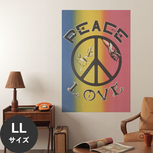 Hattan Art Poster ハッタンアートポスター Peace, love / HP-00482 LLサイズ(90cm×134cm)