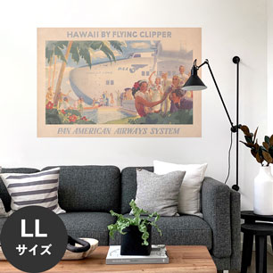 Hattan Art Poster ハッタンアートポスター Hawaii by flying clipper  / HP-00494  LLサイズ(134cm×90cm)