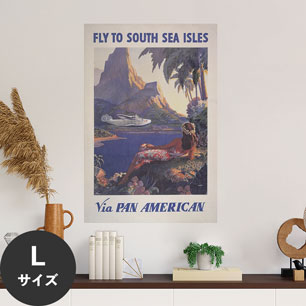 Hattan Art Poster ハッタンアートポスター Fly to South Sea isles via Pan American  / HP-00495  Lサイズ(60cm×90cm)