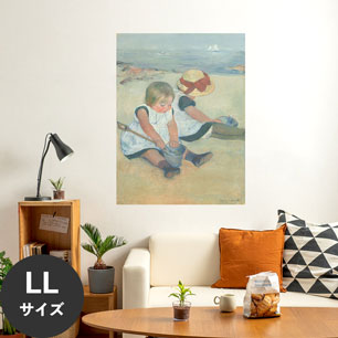Hattan Art Poster ハッタンアートポスター Children Playing on the Beach  / HP-00505  LLサイズ(90cm×120cm)