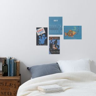 Hattan mini Art Poster ハッタン ミニアートポスター 4枚セット カラー / BLUE セット