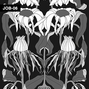 【切売】輸入壁紙 NLXL ARCHIVES WALLPAPER BY STUDIO JOB / Withered Flowers Black JOB-06