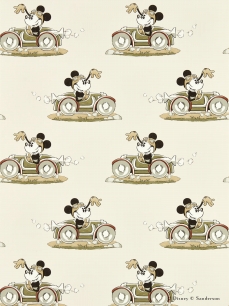 はがせる壁紙 Disney HOME x Sanderson / MINNIE ON THE MOVE / BABYCCINO / 217270