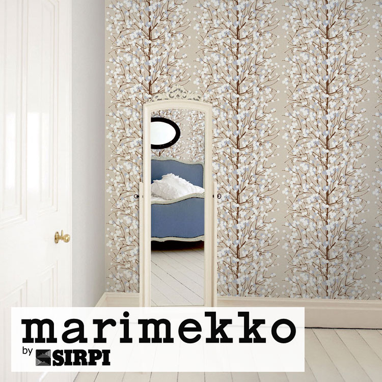 輸入壁紙 marimekko(マリメッコ) Wallcoverings 5 / Lumimarja BlueWhite 23375 | 壁紙屋本舗