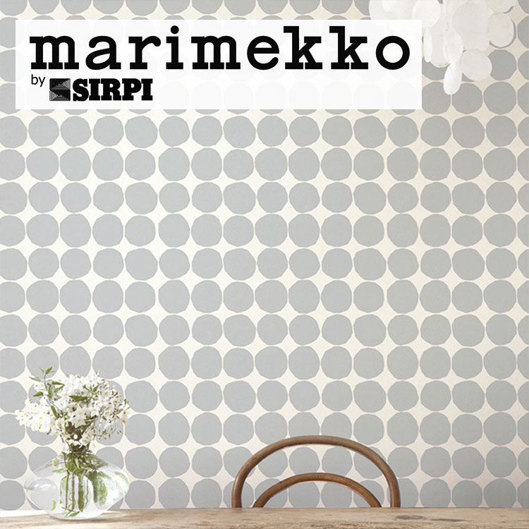 輸入壁紙 Marimekko マリメッコ Wallcoverings 5 Pienet Kivet Grey 壁紙屋本舗