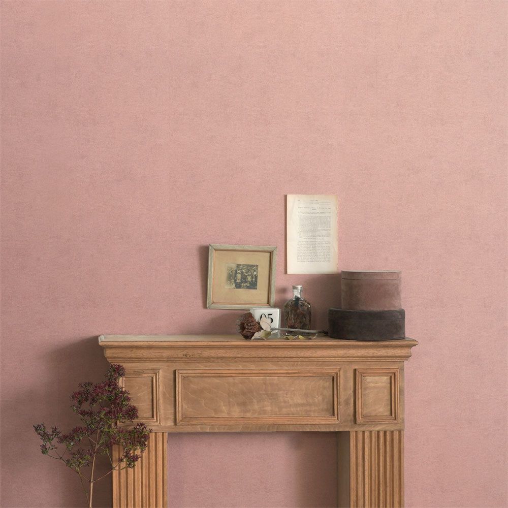 破れにくい壁紙 のりなしタイプ / レッド・ピンクセレクション / グレイッシュピンク Grayish pink 408157