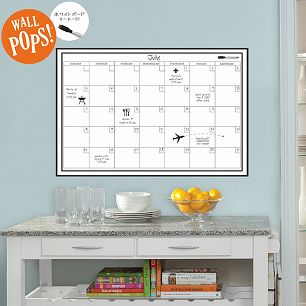 ウォールステッカー WALL POPS! / ウォールポップス Dry-Erase White Monthly Calendar / WPE0447