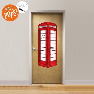 ウォールステッカー WALL POPS! / ウォールポップス Dry-Erase London Phone Booth / WPE0649