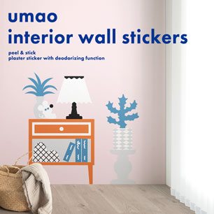 uamo interior wall stickers 消臭ステッカー Cset (95cm×90cm)1シート