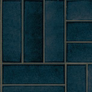【サンプル】貼ってはがせる クッションフロア シールタイプ レトロトレ オールドデイズタイル CRT-RA01 レトロタイルアルボル / ブルー