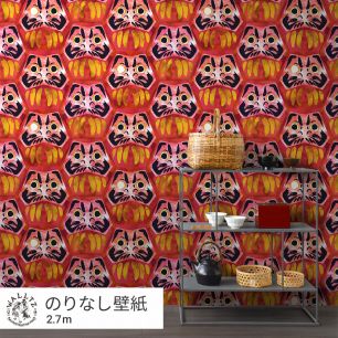 はがせる壁紙 のりなしタイプ WALLTZ ウォルツ ハシジュンコ daruma kikko kou NWZ-DKKO (49cm×2.7mサイズ)