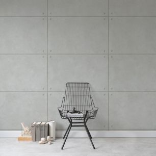 はがせる壁紙 のりなしタイプ Room No.0 モダンコンクリート (49cm×2.5mサイズ) NRN-MC02 シルバーグレー
