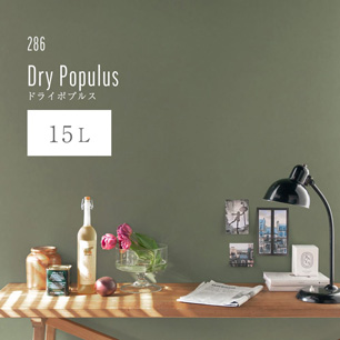 イマジンウォールペイント 15L スモーキーグリーンペイント 【286】Dry Populus ドライポプルス