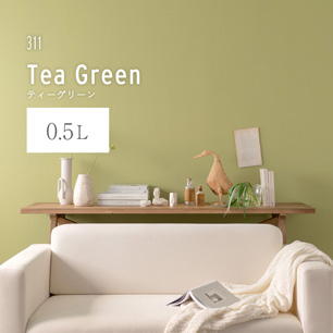 イマジンウォールペイント 0.5L イエロウィッシュグリーンペイント 【311】 Tea Green ティーグリーン