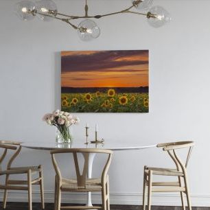 オーダーアートパネル PHOTOWALL / Sunset over Sunflowers (e24310)