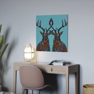 オーダーアートパネル PHOTOWALL / Poinsettia Deer (e25452)