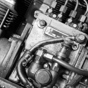 輸入壁紙 カスタム壁紙 PHOTOWALL / Car Engine - Monochrome (e19184)